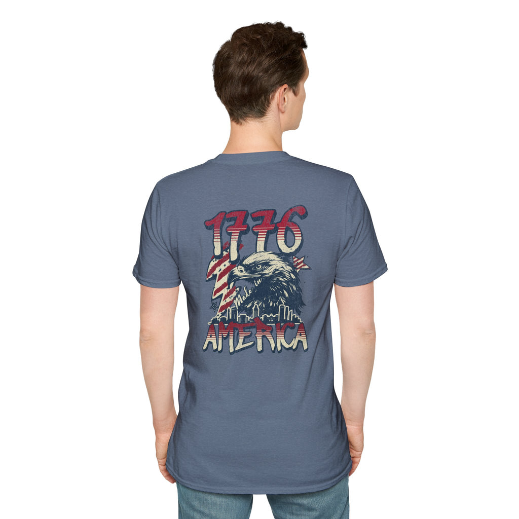 Patriotic “American Dad” Tee — Vintage Flag Cowboy Hat Dad T-Shirt