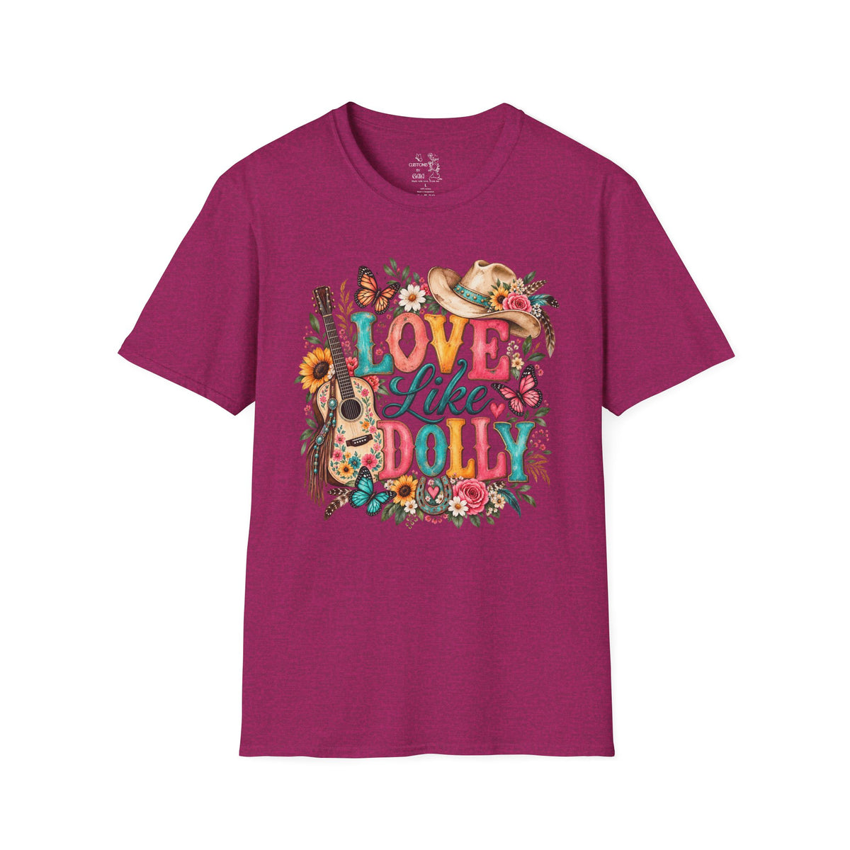 Love Like Dolly Floral Country Music T-Shirt