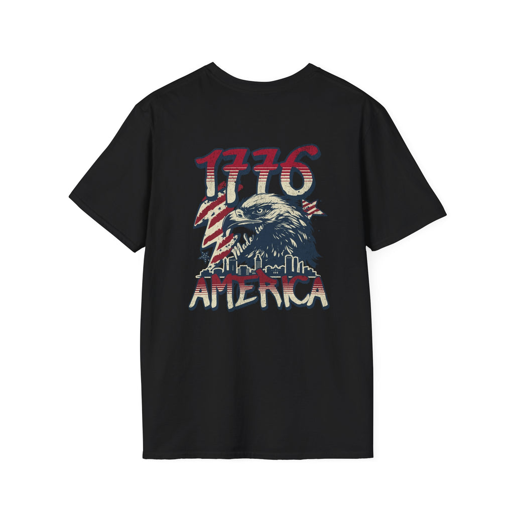 Patriotic “American Dad” Tee — Vintage Flag Cowboy Hat Dad T-Shirt