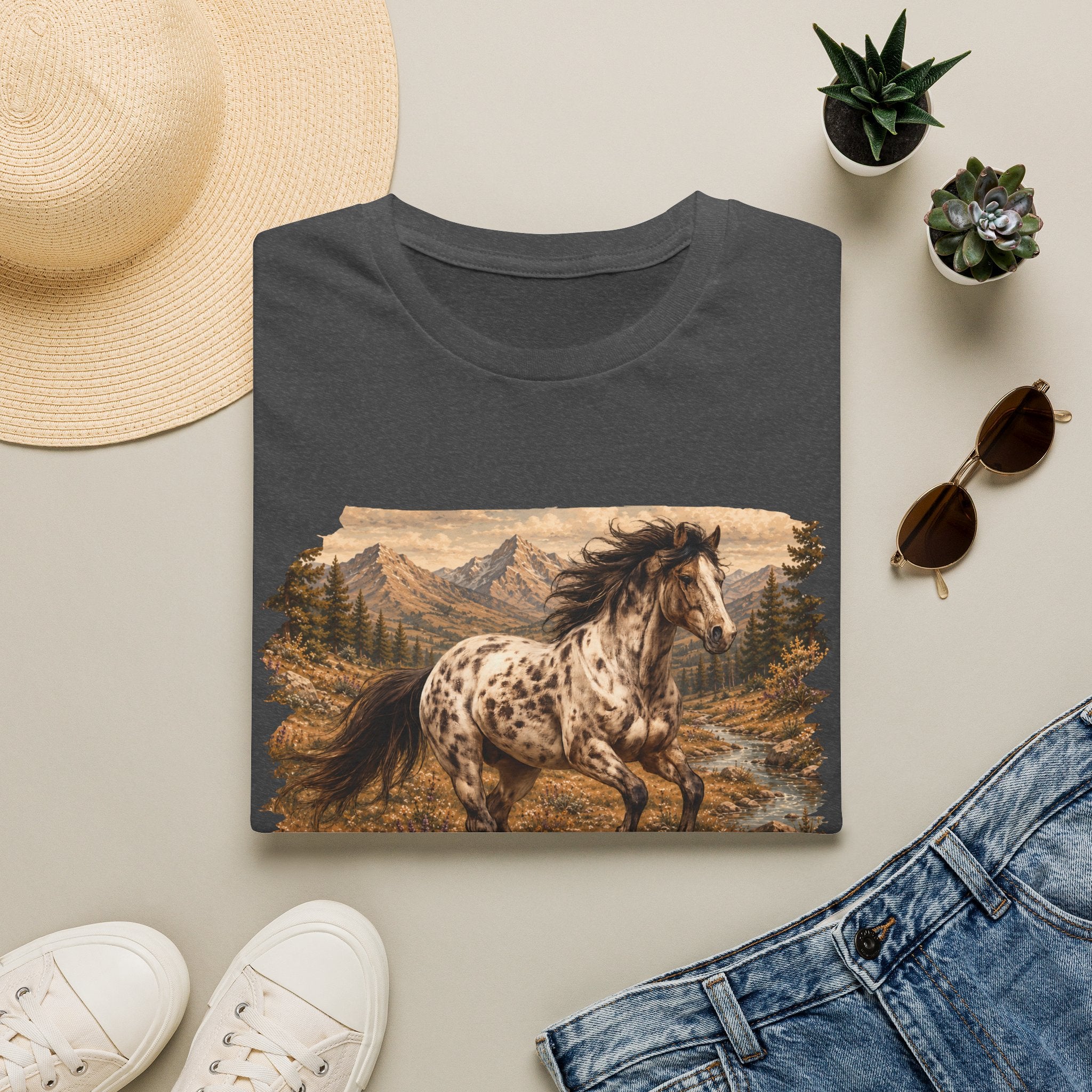 Appaloosa Horse T-Shirt — Vintage Mountain Run Western Tee