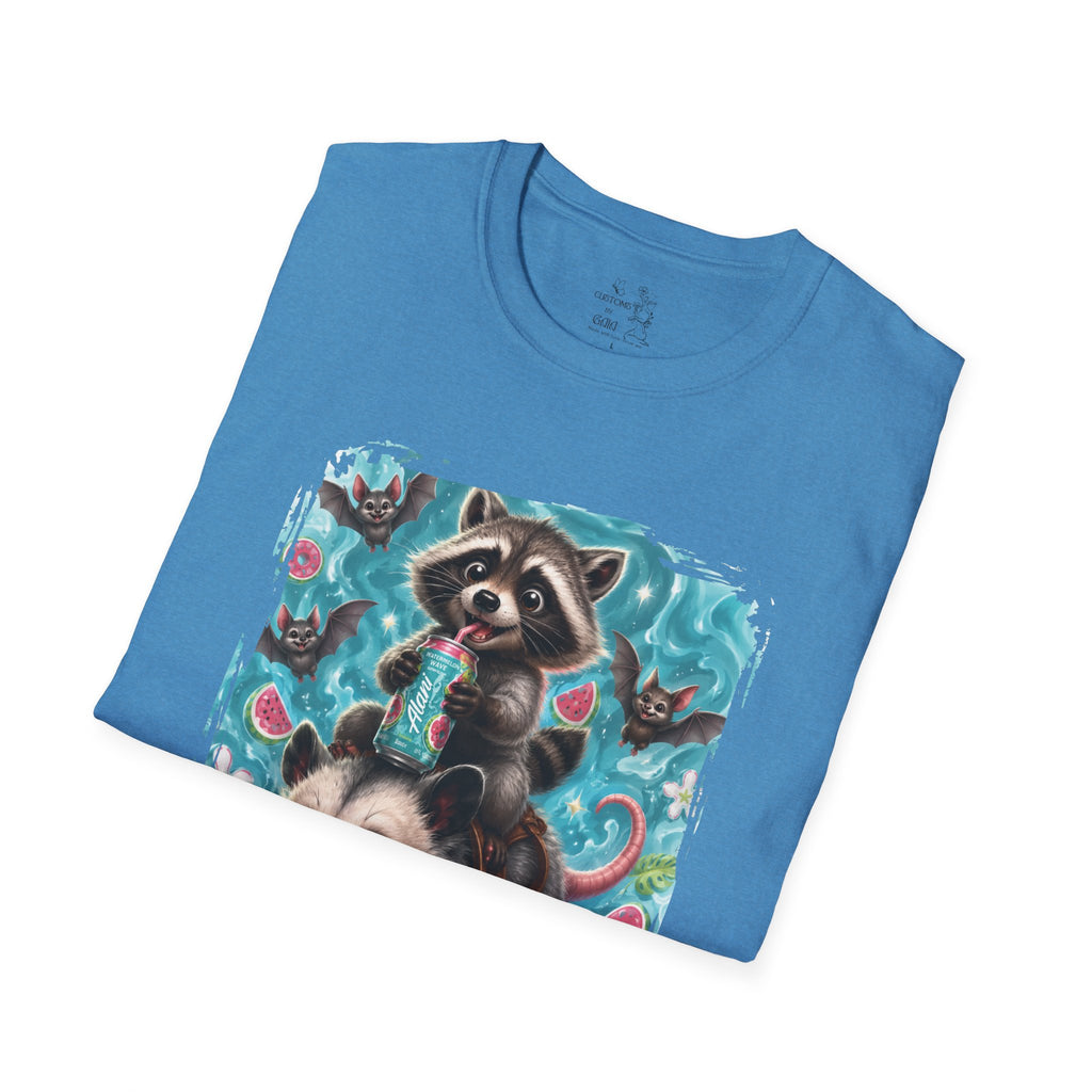Raccoon Watermelon Summer T-Shirt — Cute Animal Graphic Tee