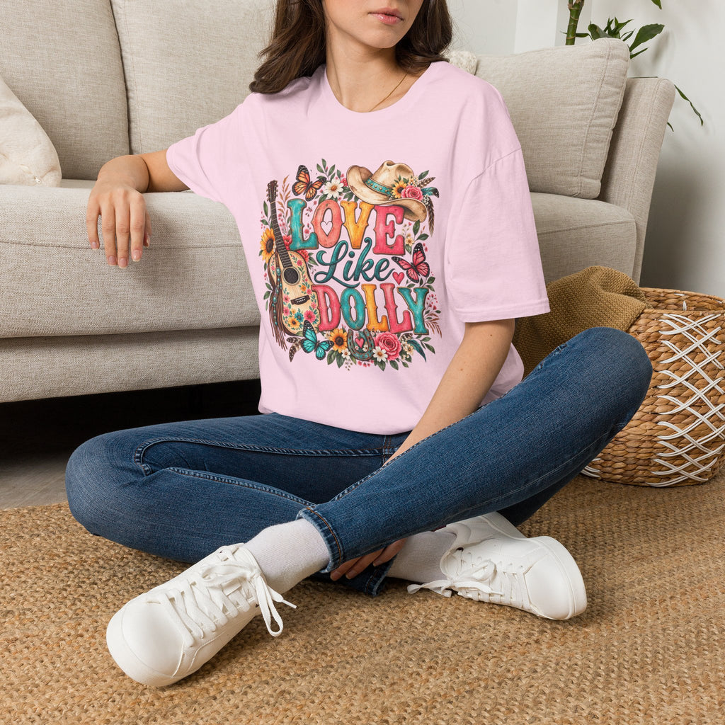Love Like Dolly Floral Country Music T-Shirt