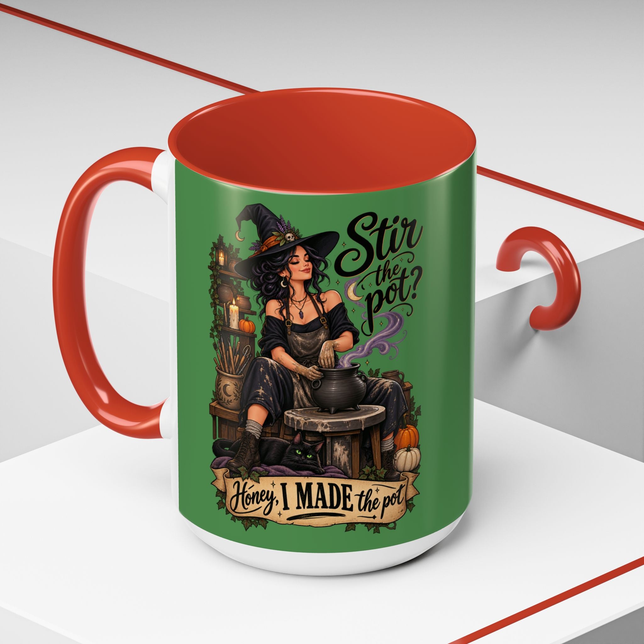 Witchy Coffee Mug – "Stir the Pot? Honey, I Made the Pot" Accent Mug