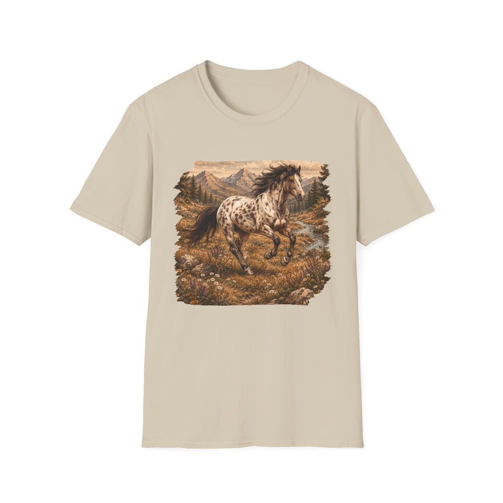 Appaloosa Horse T-Shirt — Vintage Mountain Run Western Tee