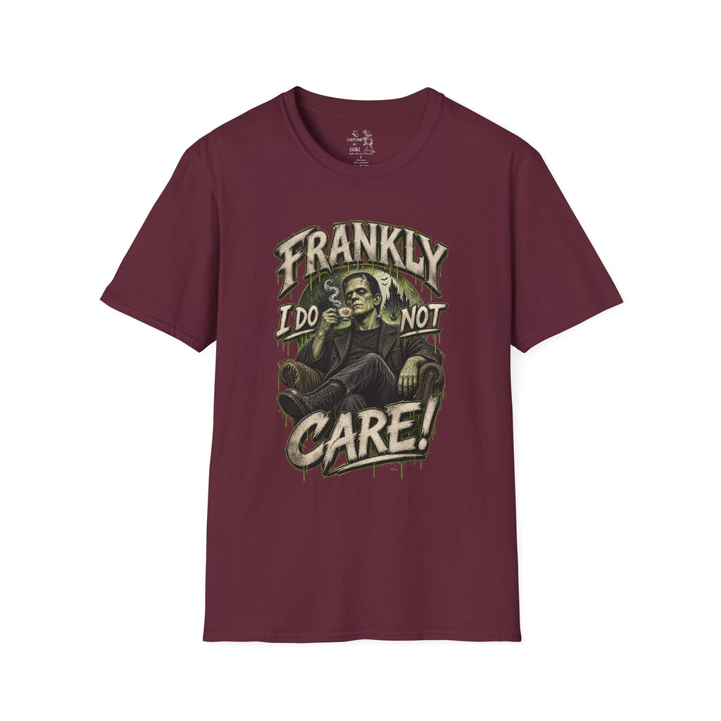 Frankly I Do Not Care T-Shirt — Retro Frankenstein Graphic Tee