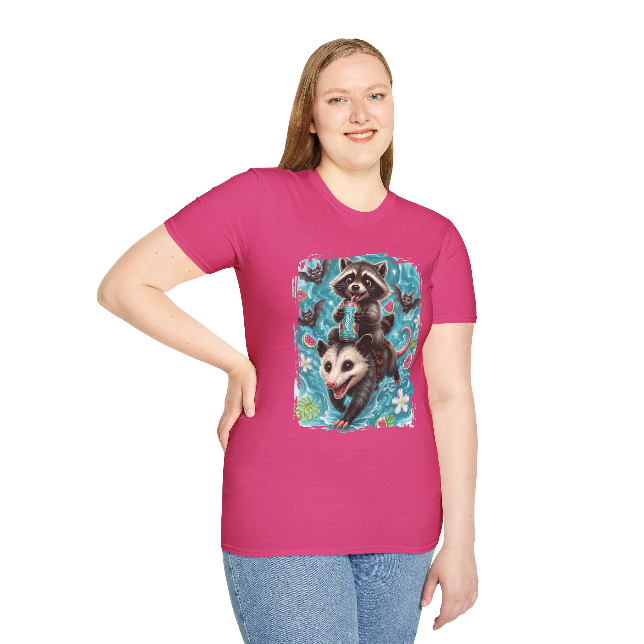 Raccoon Watermelon Summer T-Shirt — Cute Animal Graphic Tee