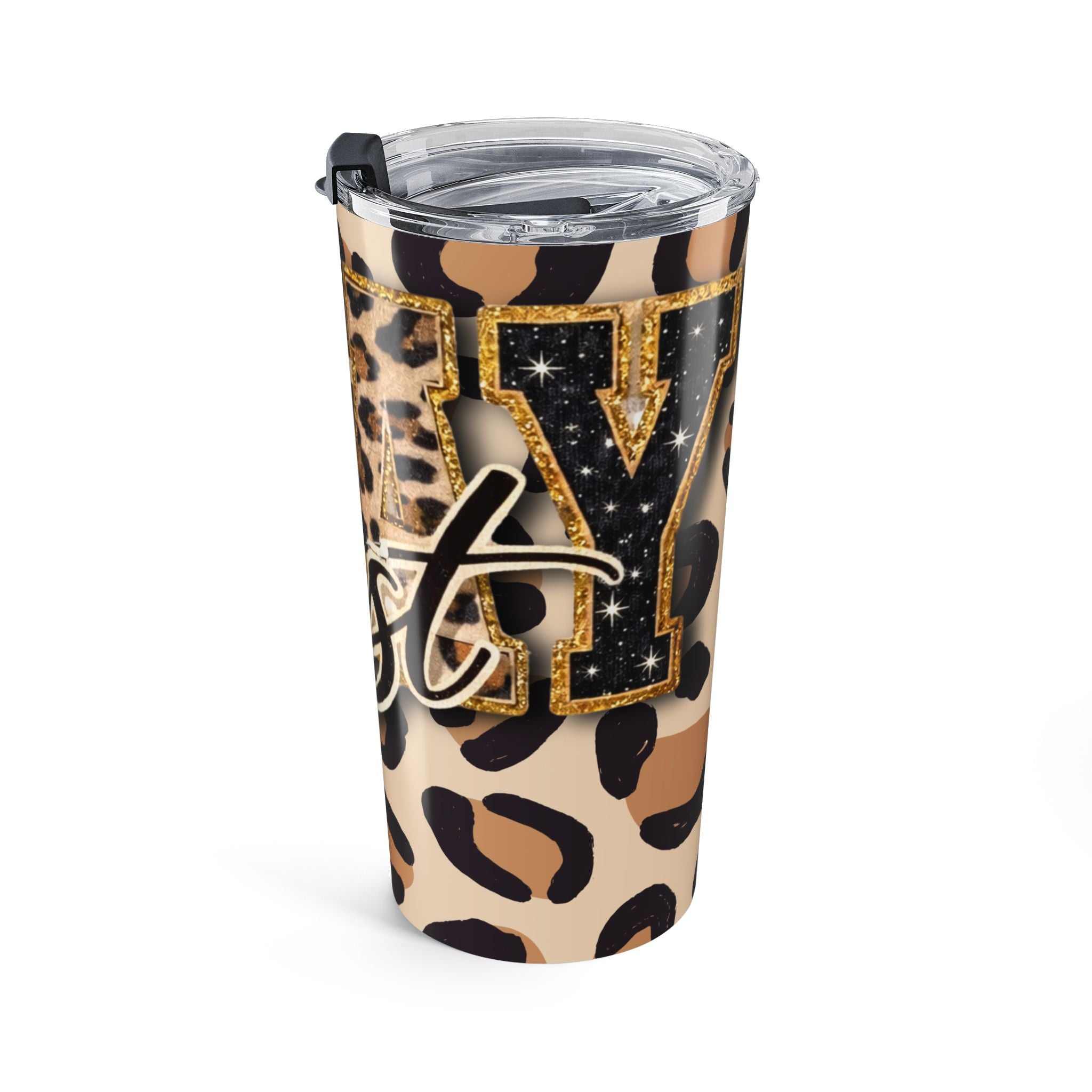 Leopard Print 'Just Pray' 20oz Tumbler — Insulated Animal Print Travel Cup