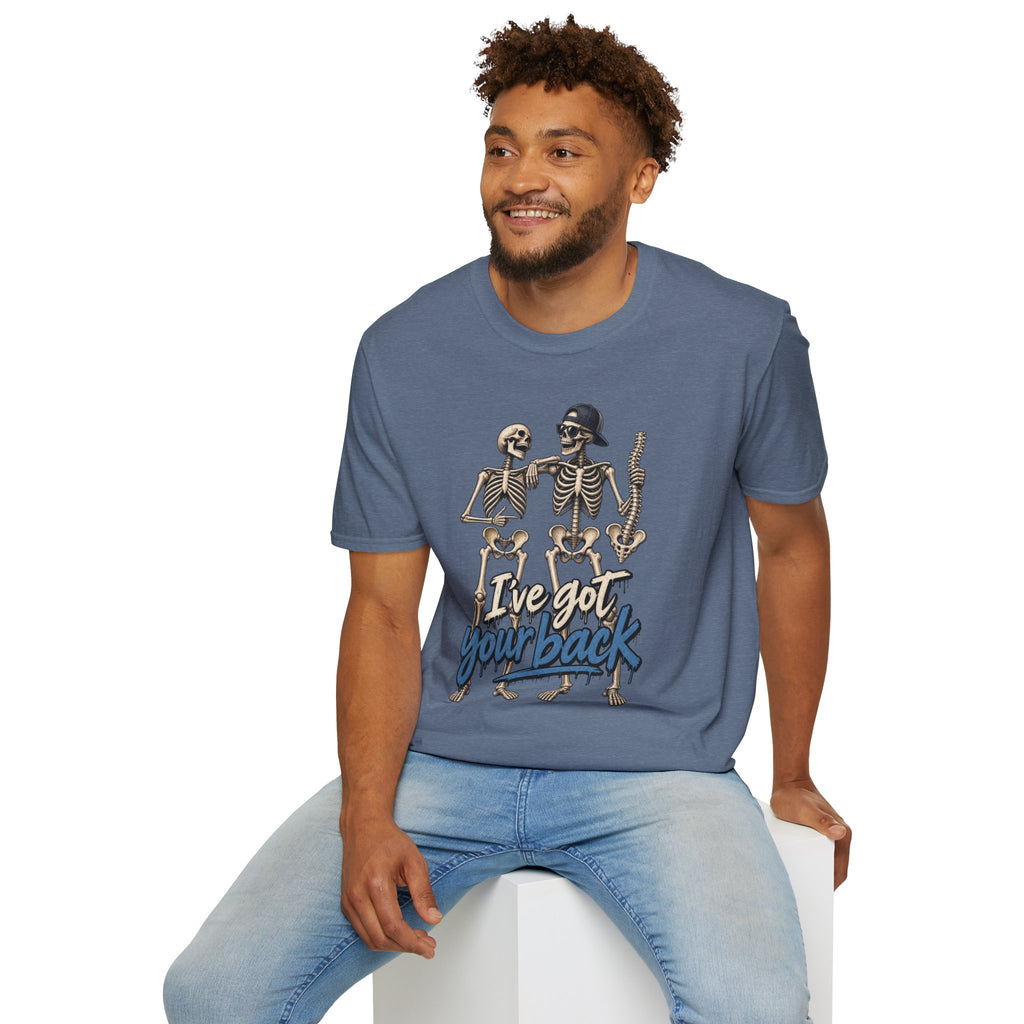 "I've Got Your Back" Skeleton T-Shirt — Funny Gothic/Halloween Friend Tee