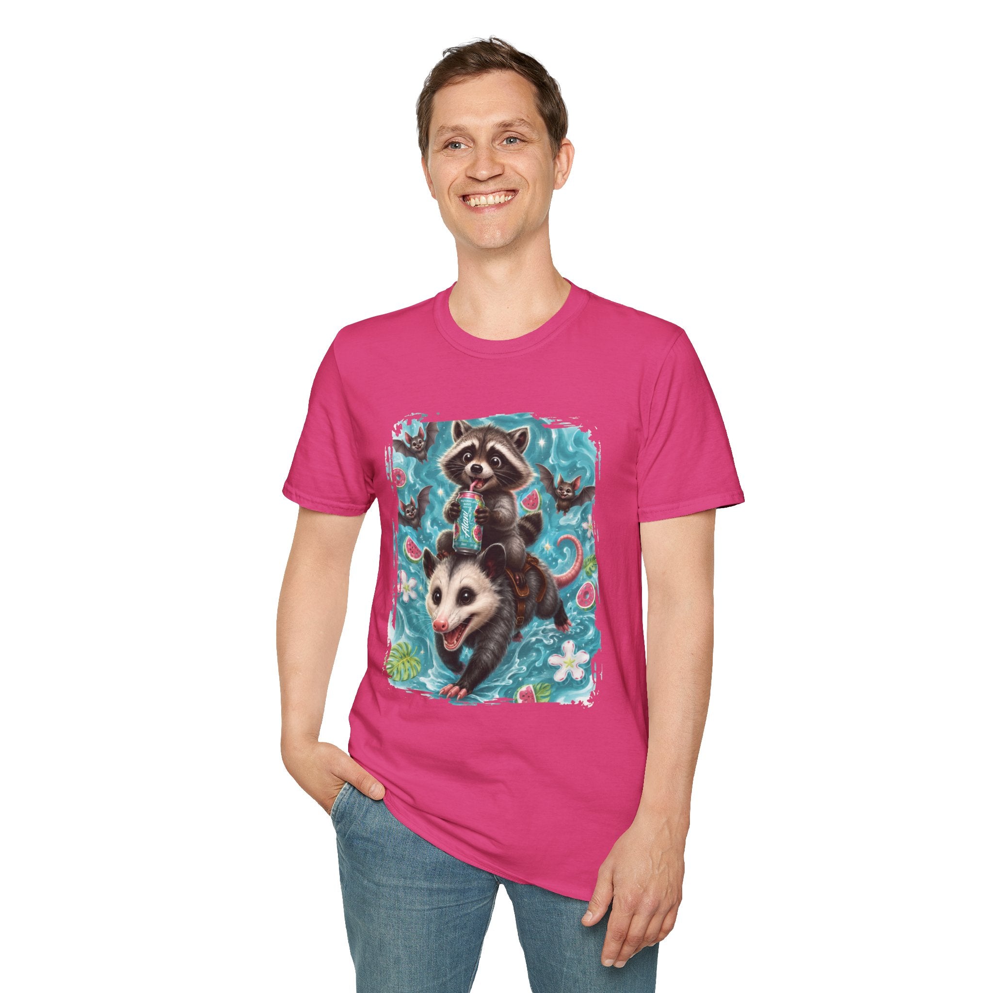 Raccoon Watermelon Summer T-Shirt — Cute Animal Graphic Tee