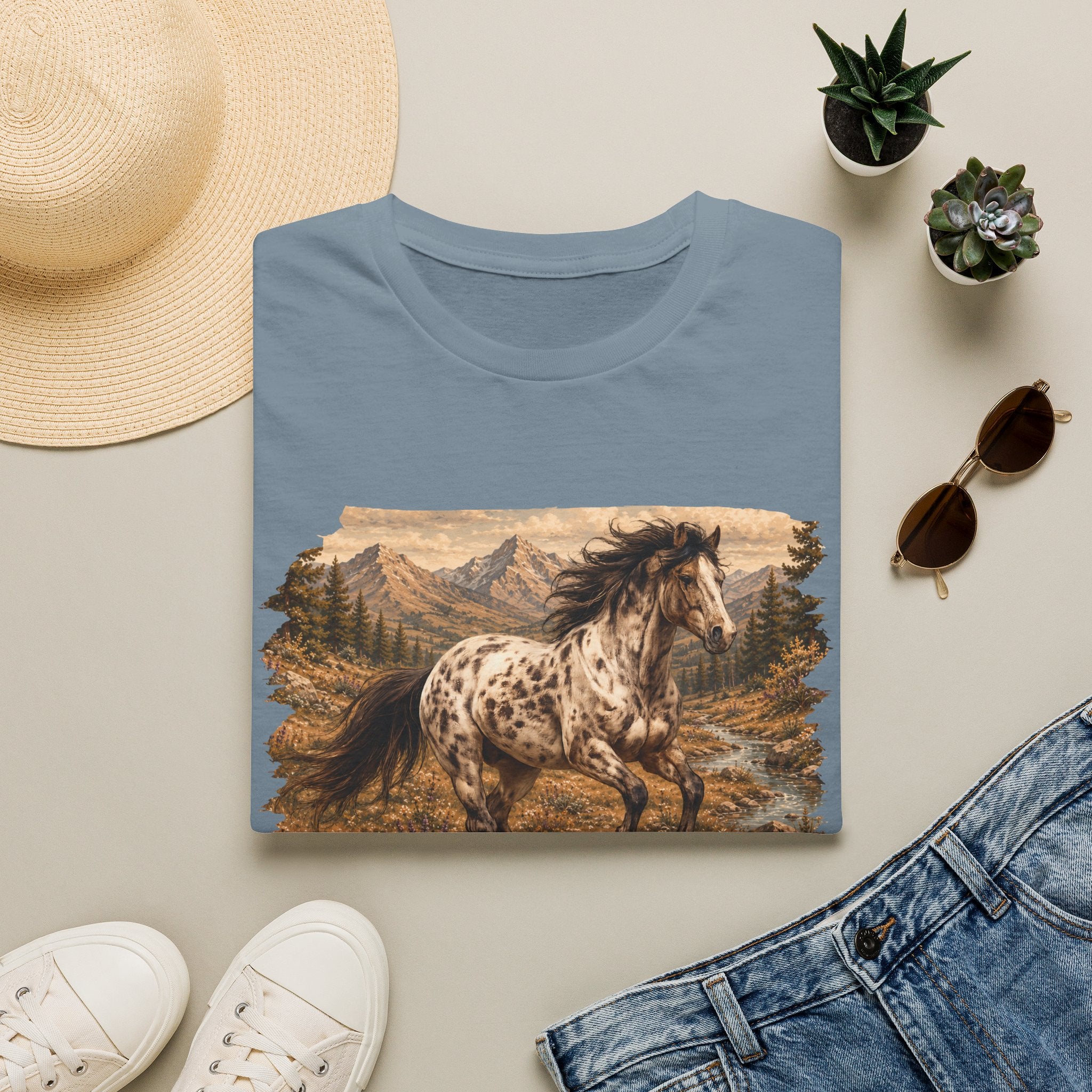 Appaloosa Horse T-Shirt — Vintage Mountain Run Western Tee