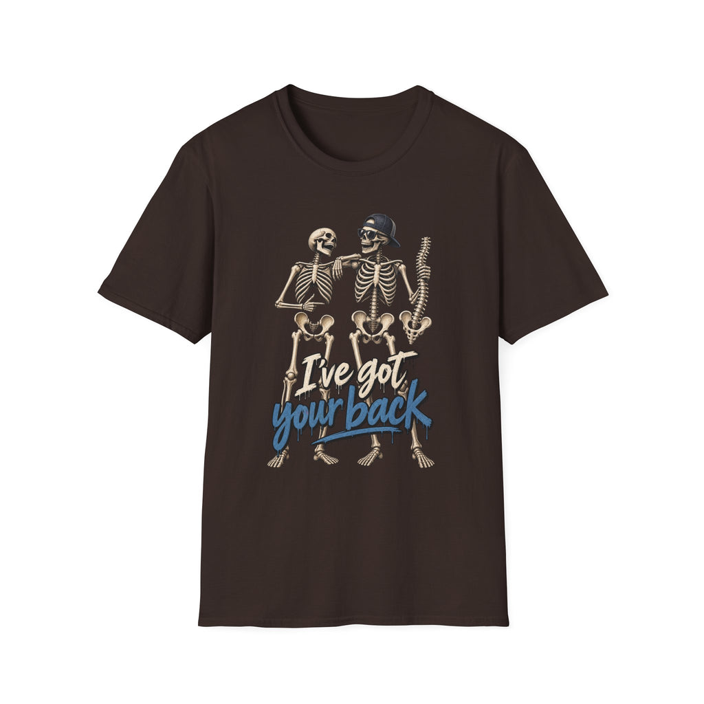 "I've Got Your Back" Skeleton T-Shirt — Funny Gothic/Halloween Friend Tee