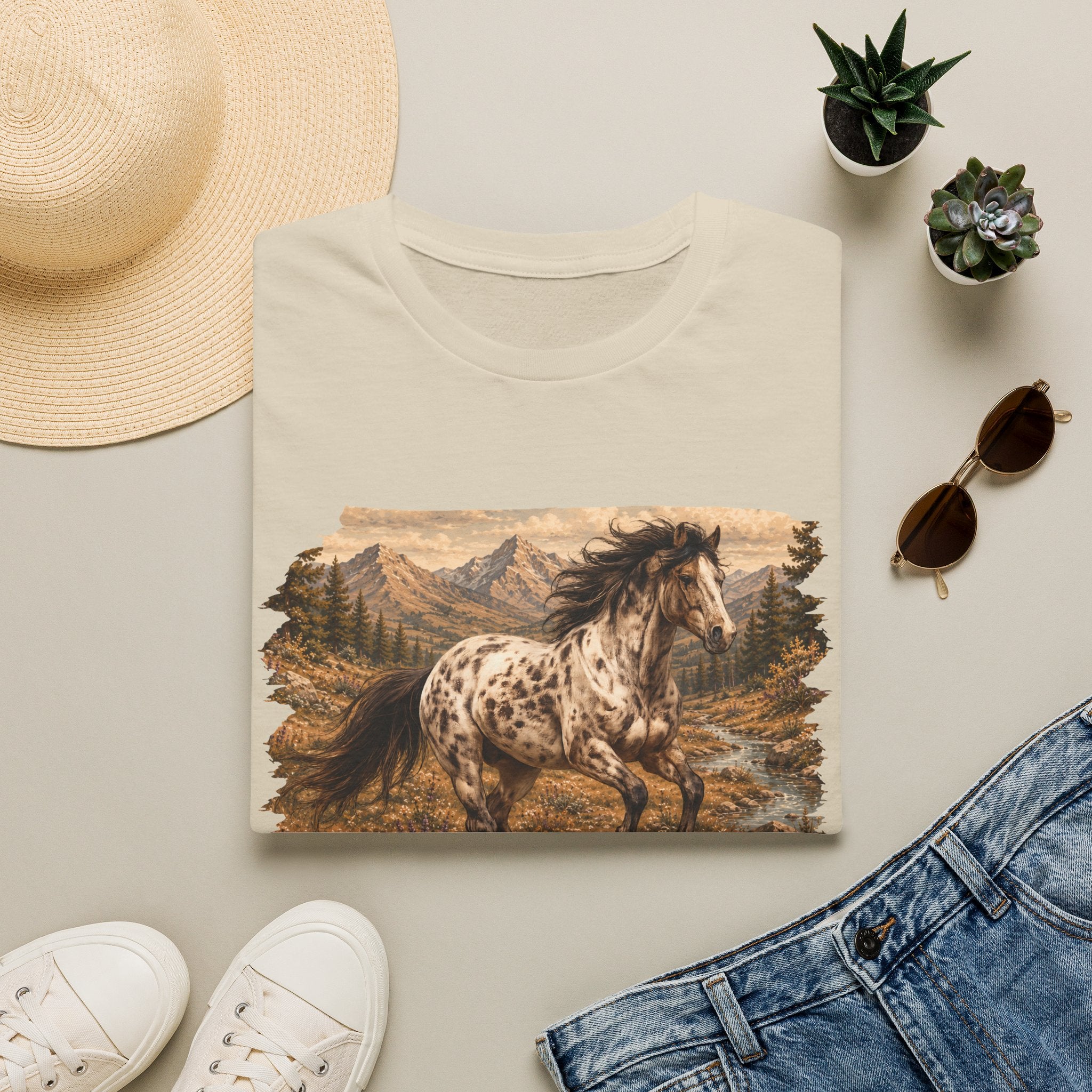 Appaloosa Horse T-Shirt — Vintage Mountain Run Western Tee