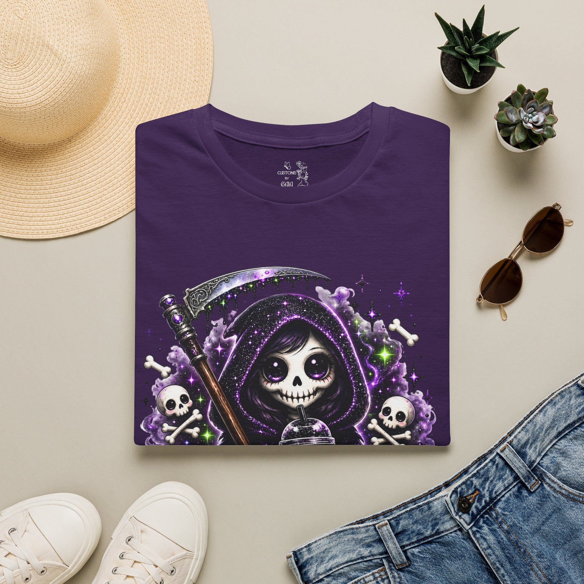Grim Reaper Tee — 'I Hate People' Gothic Skull Shirt