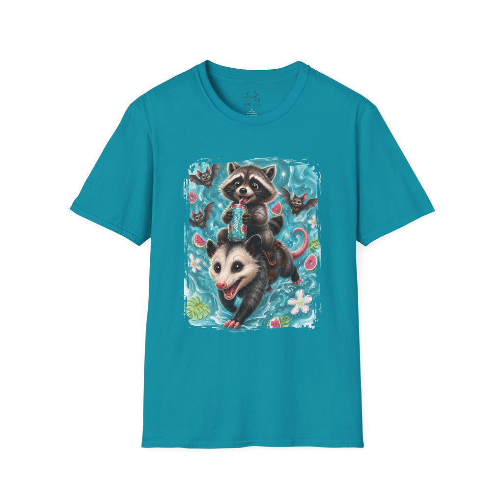 Raccoon Watermelon Summer T-Shirt — Cute Animal Graphic Tee