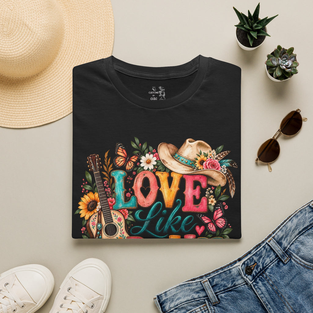 Love Like Dolly Floral Country Music T-Shirt