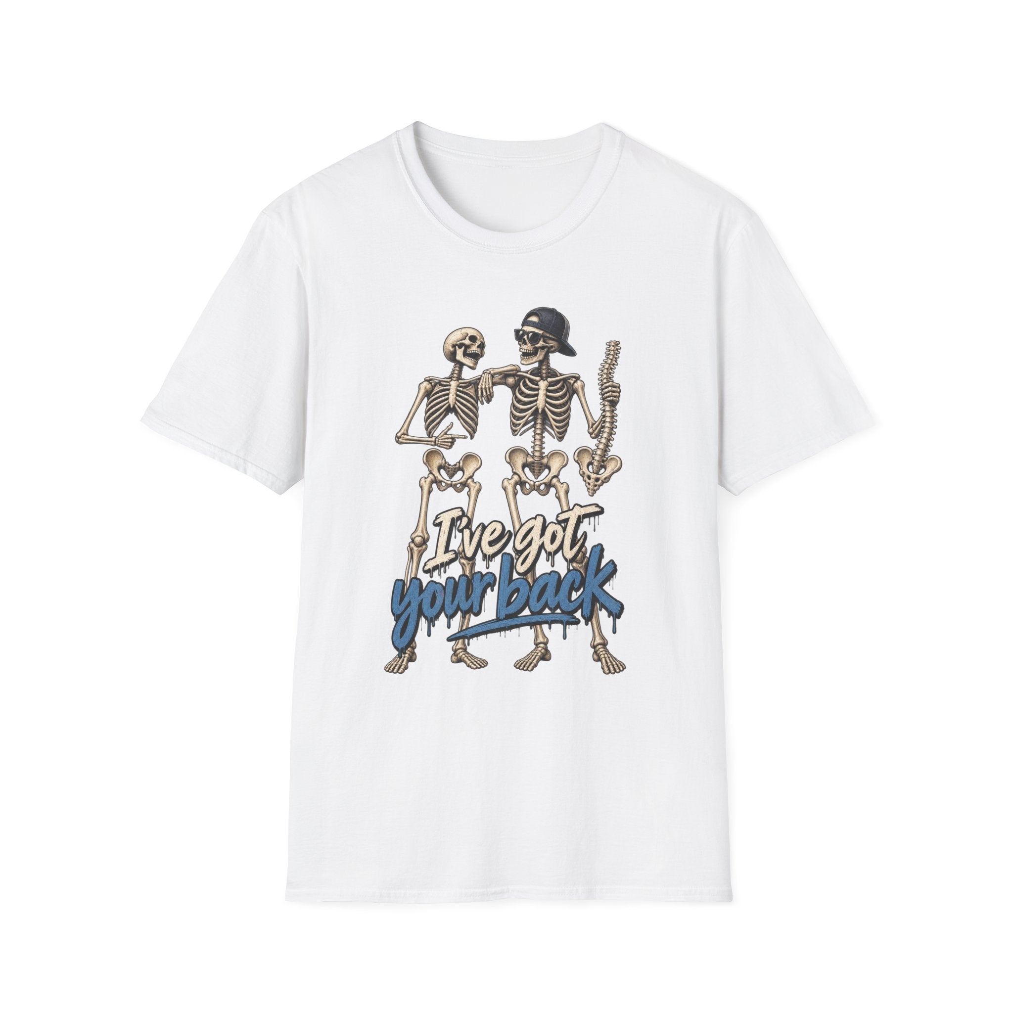 "I've Got Your Back" Skeleton T-Shirt — Funny Gothic/Halloween Friend Tee