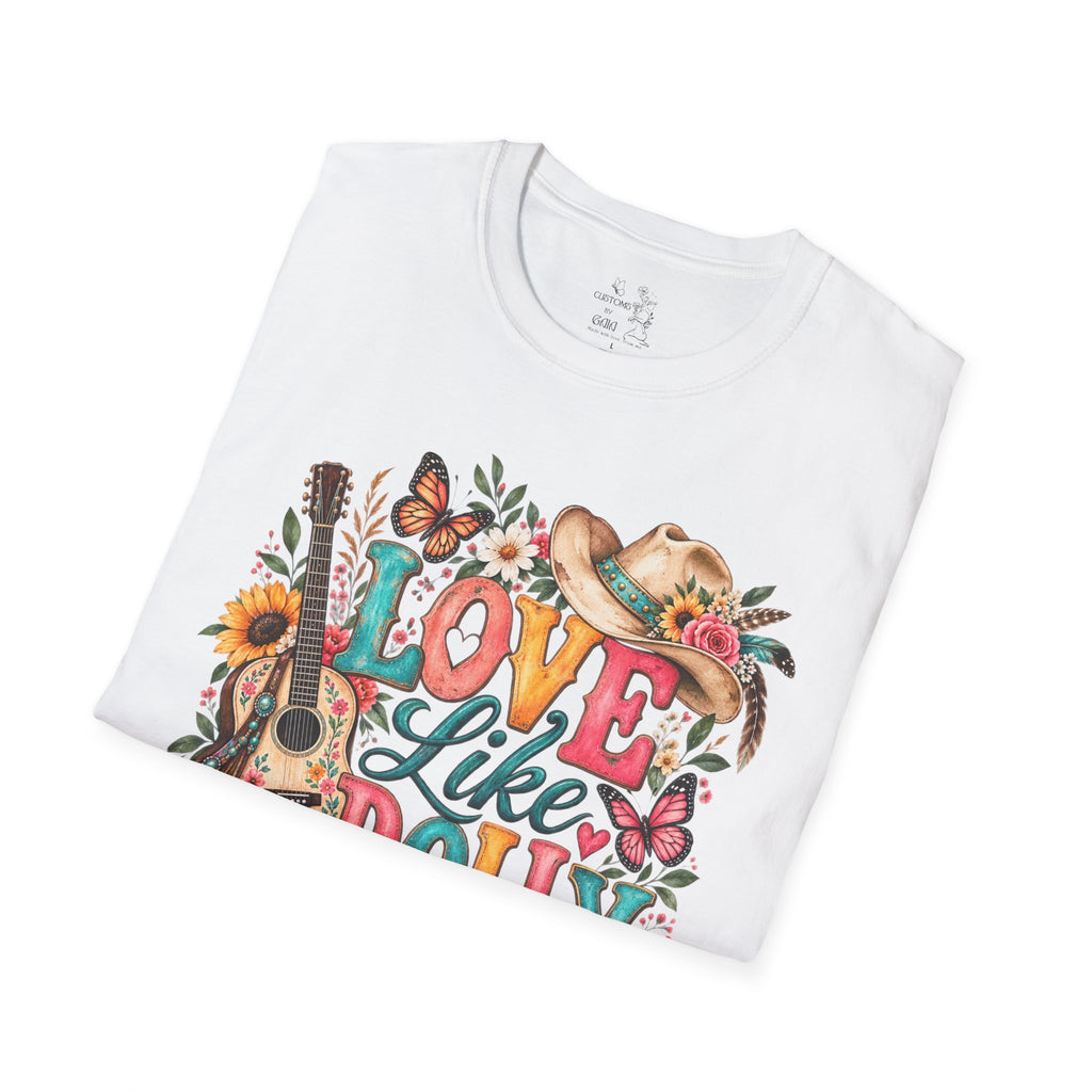 Love Like Dolly Floral Country Music T-Shirt