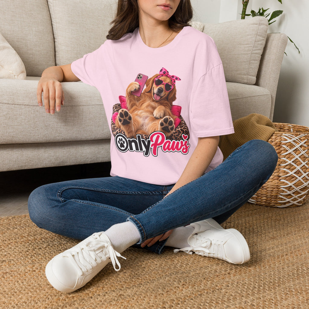 Only Paws Graphic T-Shirt — Cute Golden Retriever Selfie Design