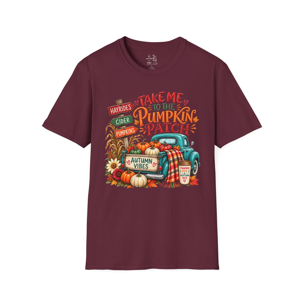 Pumpkin Patch T-Shirt — "Take Me to the Pumpkin Patch" Autumn Graphic Tee