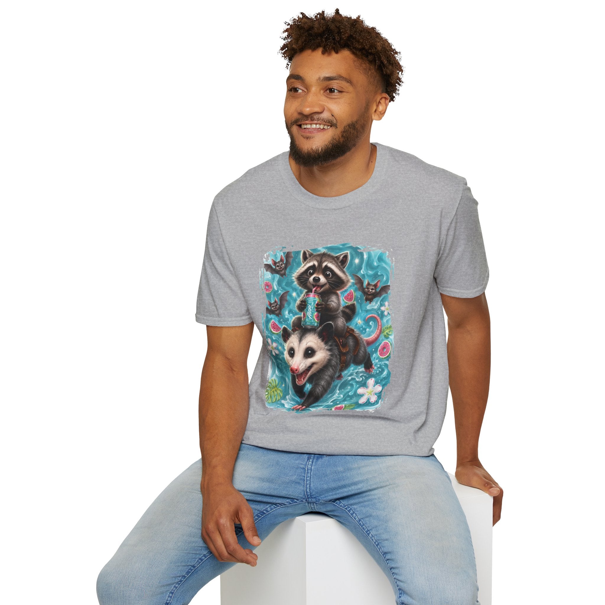 Raccoon Watermelon Summer T-Shirt — Cute Animal Graphic Tee