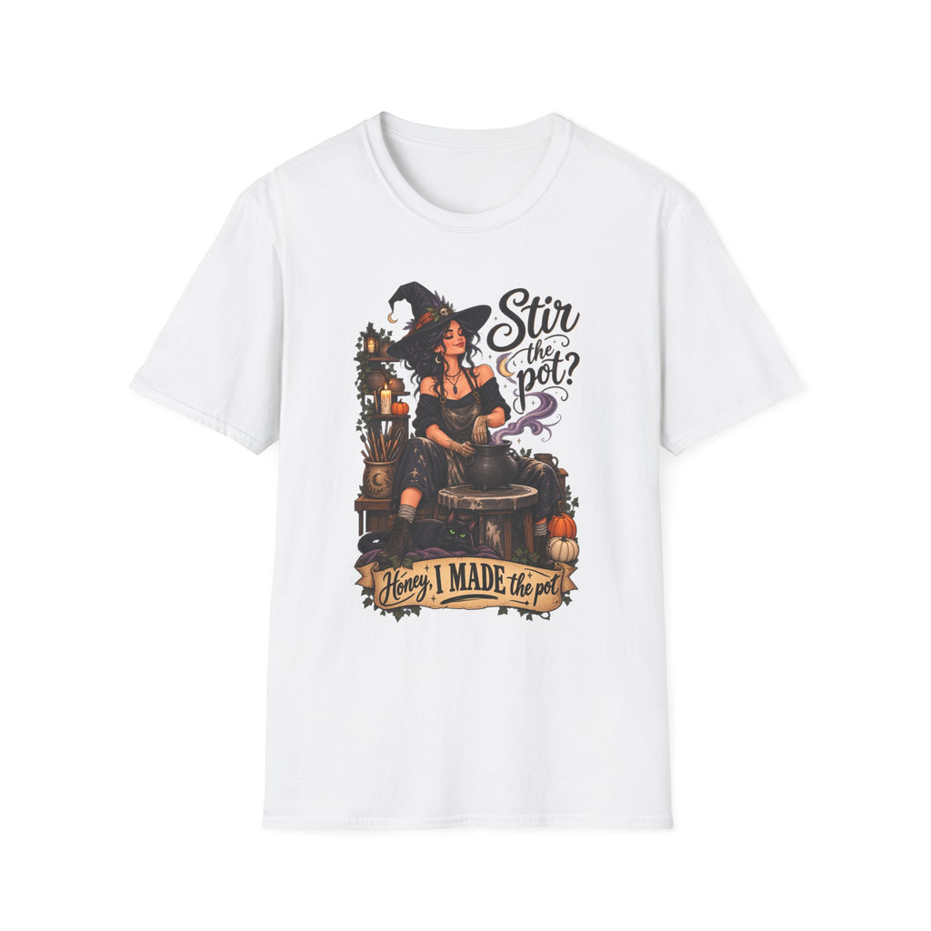 Stir the Pot Witch T-Shirt — Vintage Witch Cauldron Graphic Tee