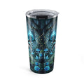 20oz Blue Fantasy Woodland Tumbler — Mystic Tree, Roses & Butterflies Travel Cup