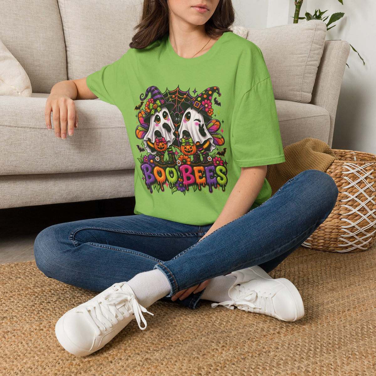 Halloween 'Boobees' Ghosts T-Shirt — Cute Spooky Witch Ghosts with Pumpkins