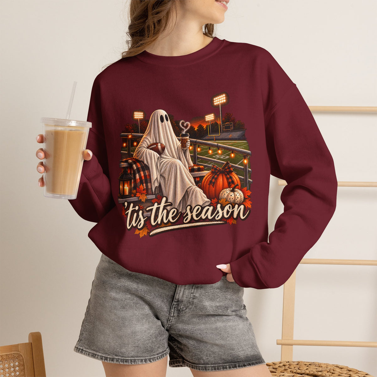 Halloween Ghost 'Tis the Season Crewneck Sweatshirt