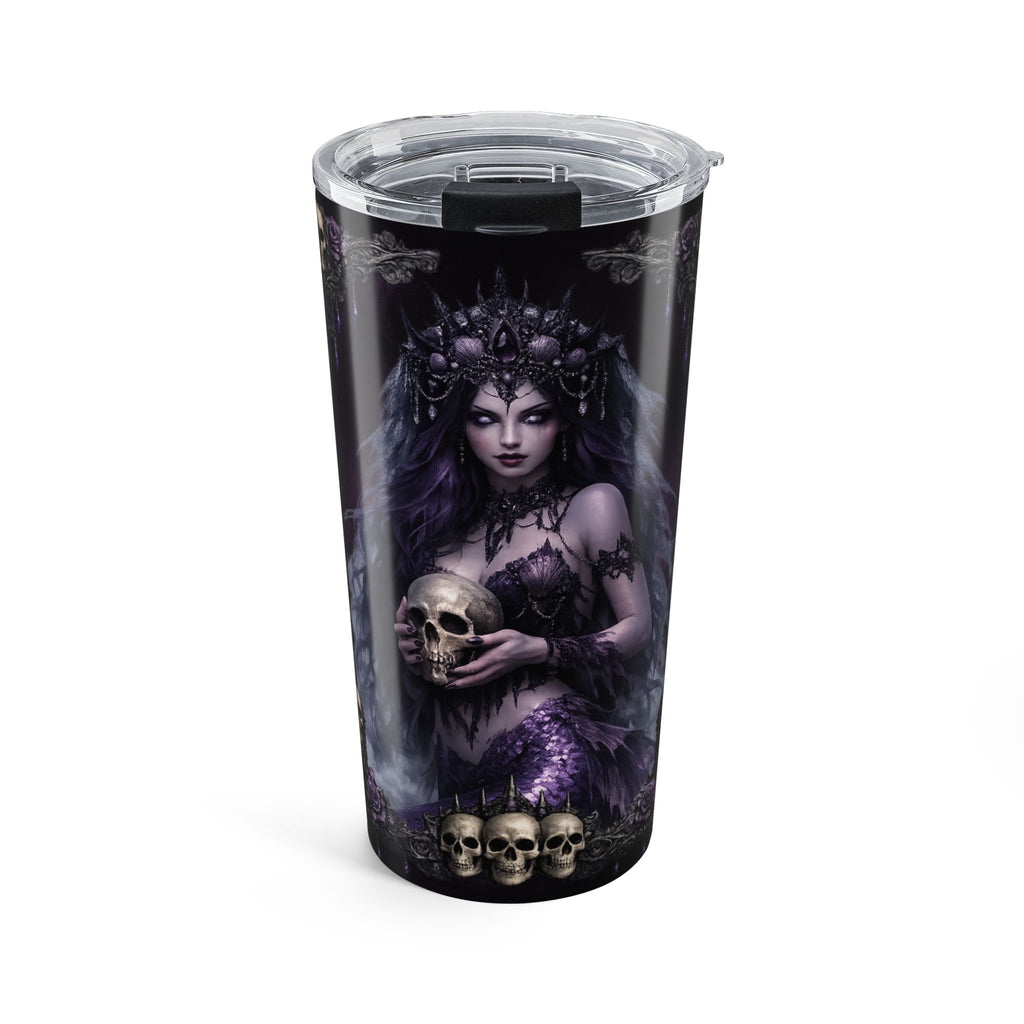 20oz Gothic Skull Siren Tumbler – Dark Fantasy Coffee Cup