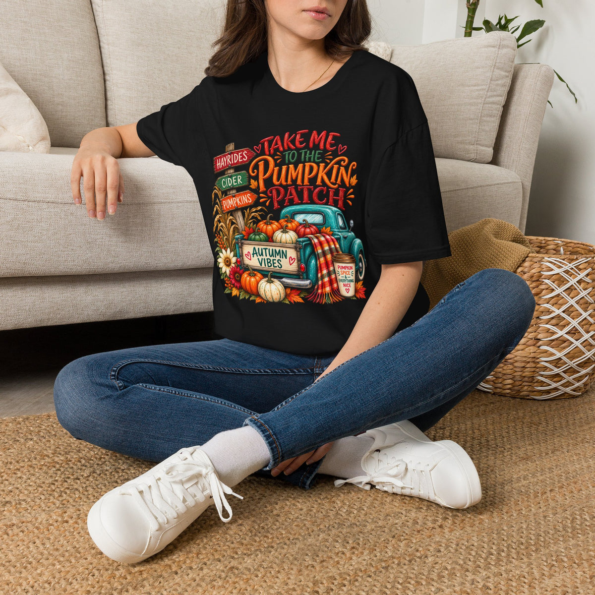 Pumpkin Patch T-Shirt — "Take Me to the Pumpkin Patch" Autumn Graphic Tee