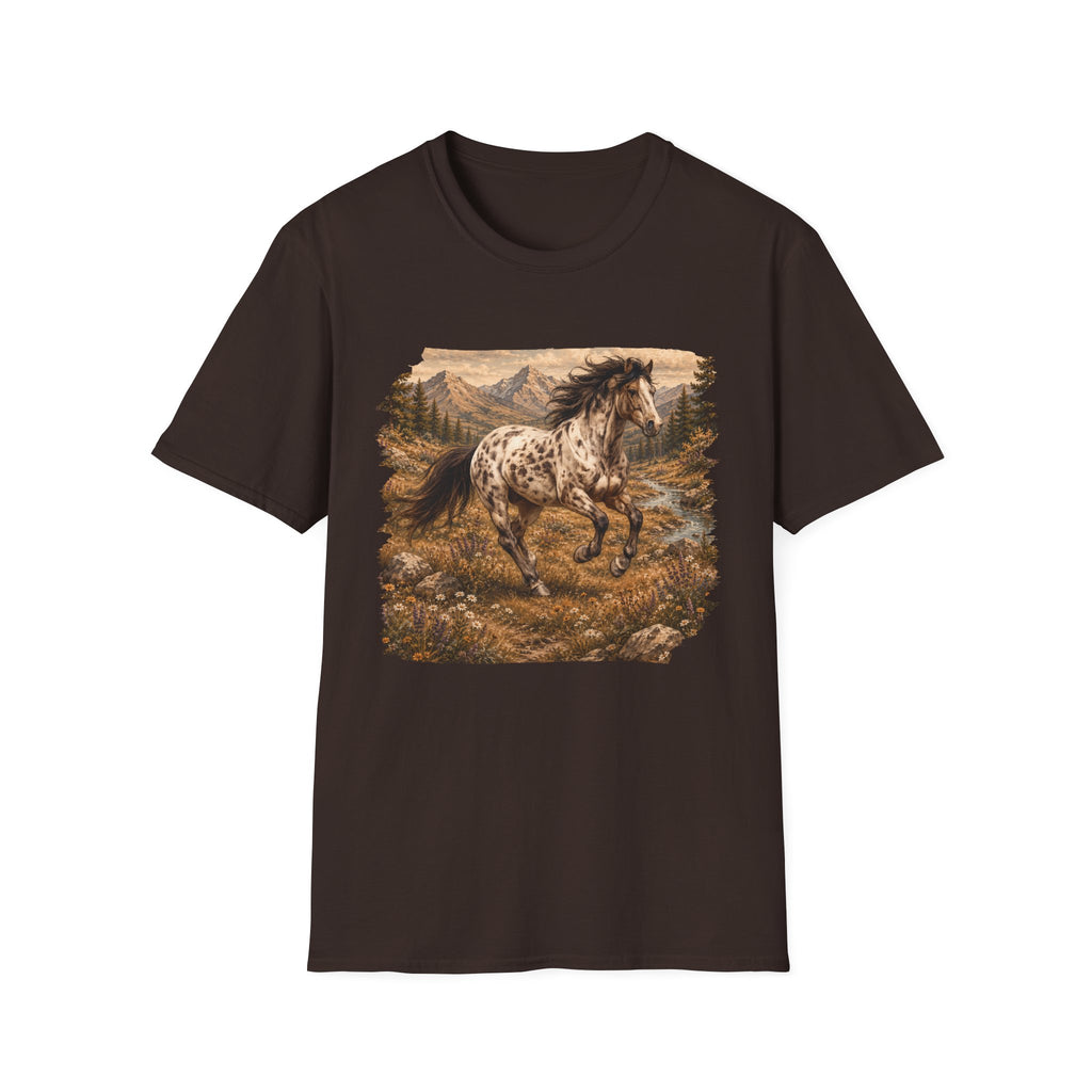 Appaloosa Horse T-Shirt — Vintage Mountain Run Western Tee