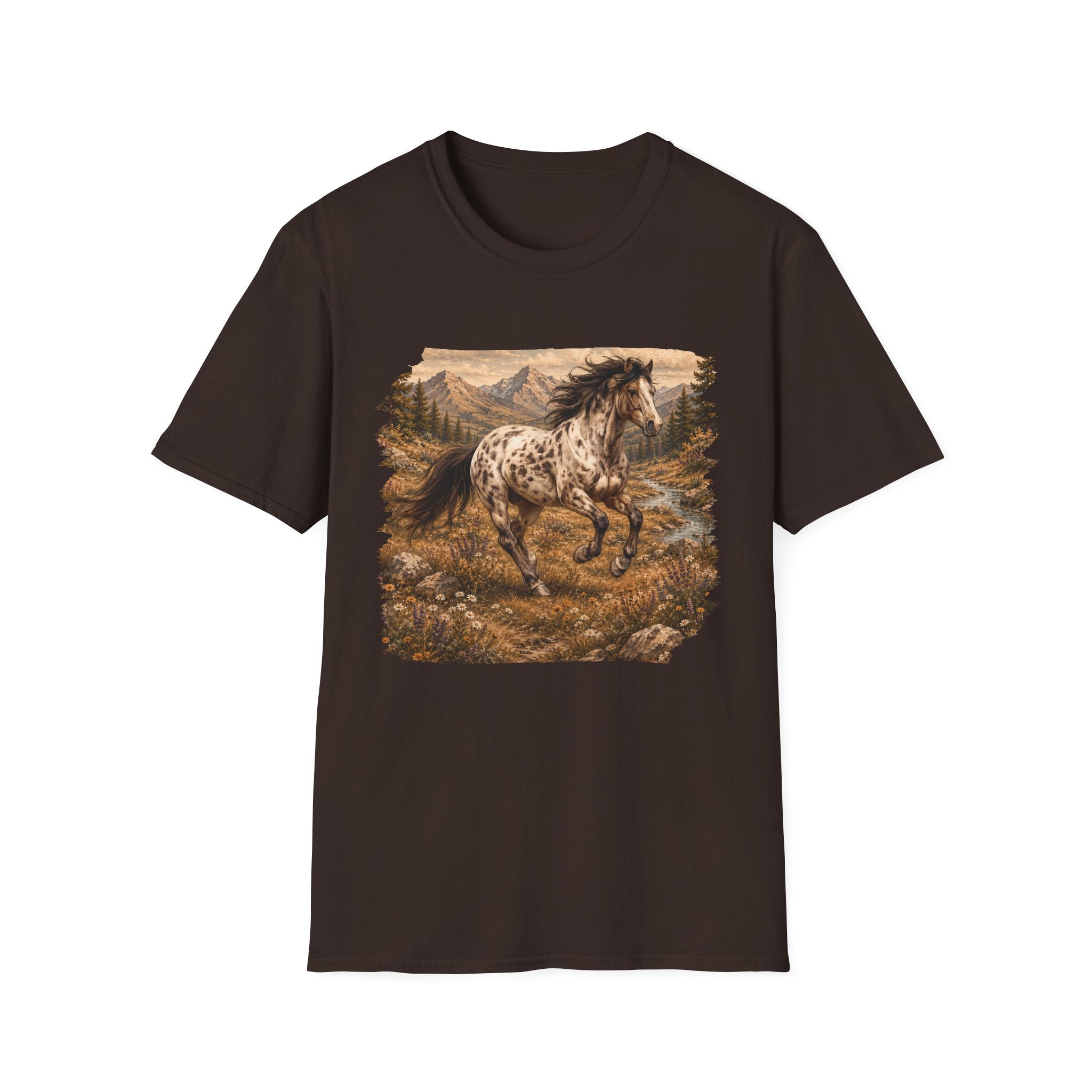 Appaloosa Horse T-Shirt — Vintage Mountain Run Western Tee