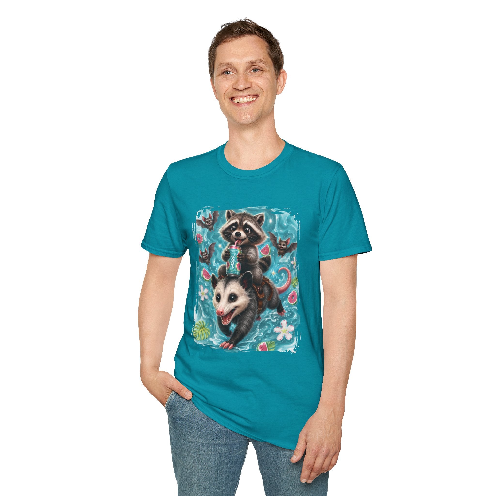 Raccoon Watermelon Summer T-Shirt — Cute Animal Graphic Tee