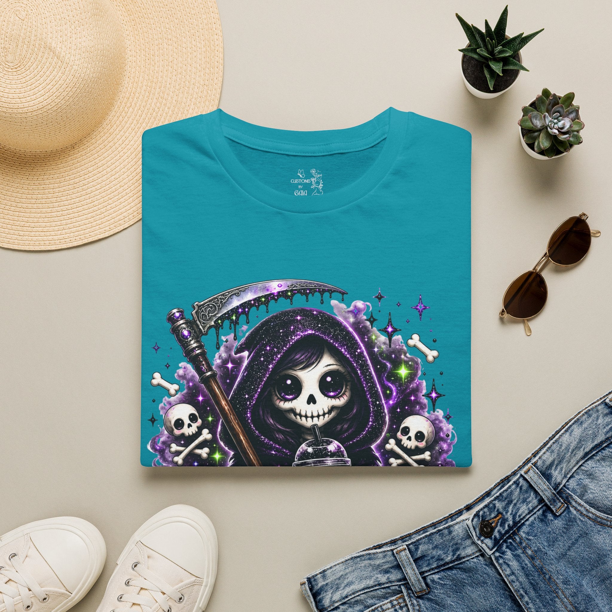 Grim Reaper Tee — 'I Hate People' Gothic Skull Shirt