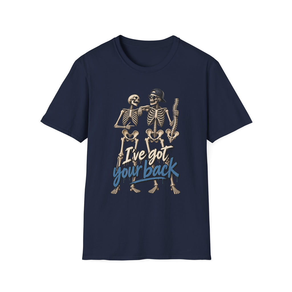"I've Got Your Back" Skeleton T-Shirt — Funny Gothic/Halloween Friend Tee