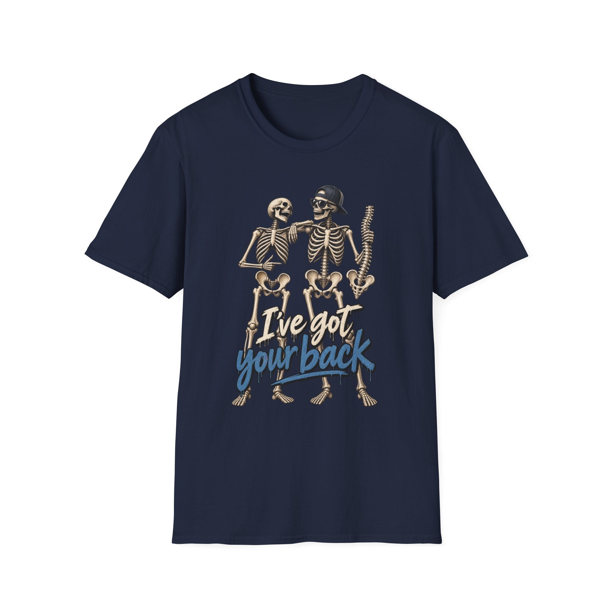 "I've Got Your Back" Skeleton T-Shirt — Funny Gothic/Halloween Friend Tee