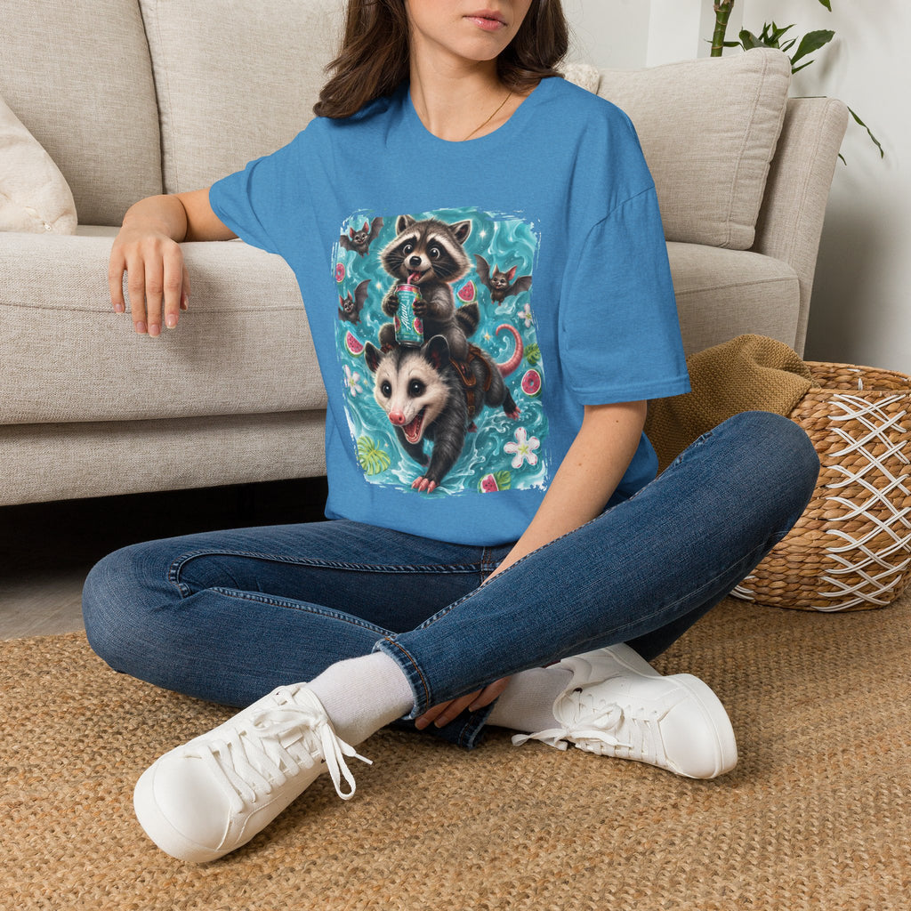 Raccoon Watermelon Summer T-Shirt — Cute Animal Graphic Tee