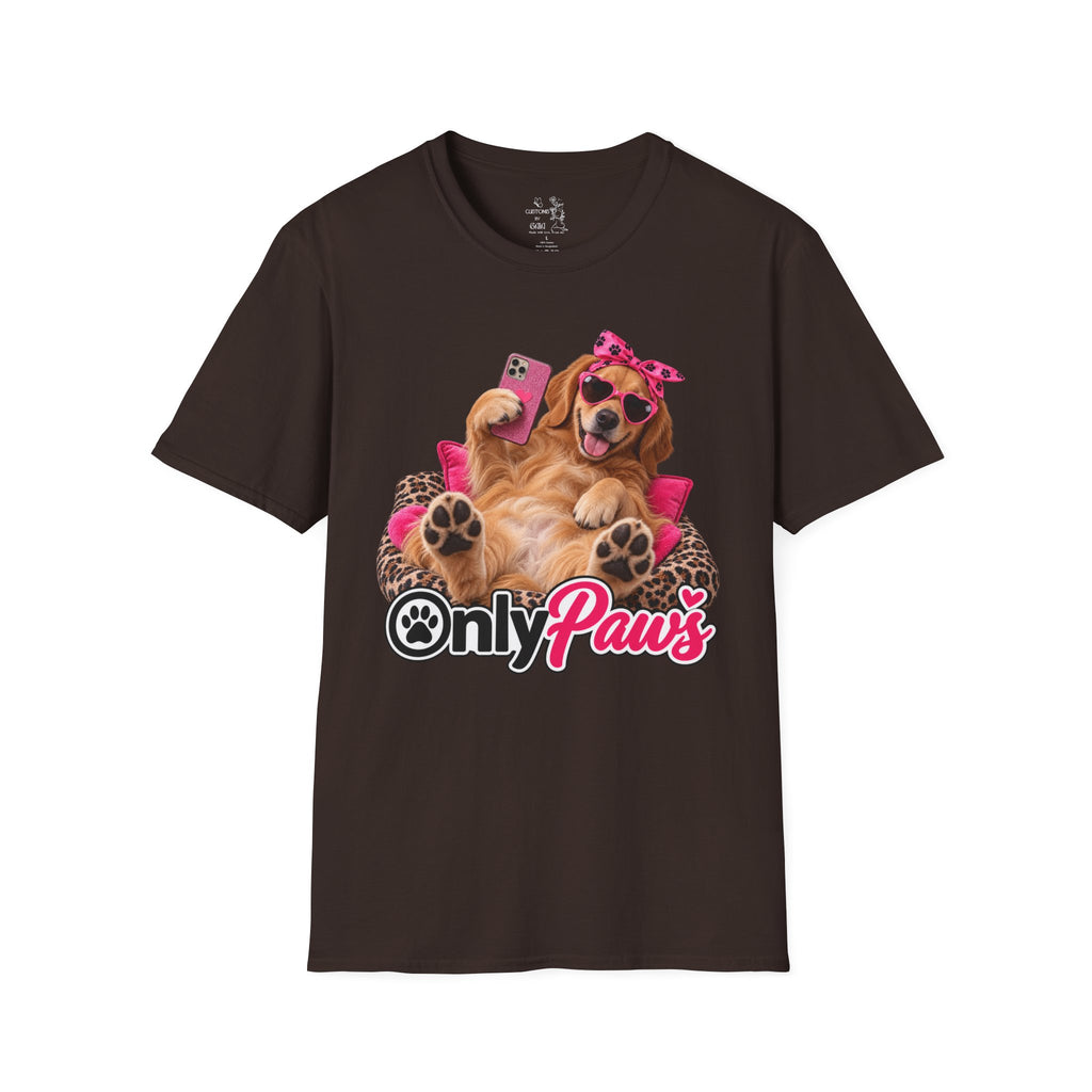 Only Paws Graphic T-Shirt — Cute Golden Retriever Selfie Design