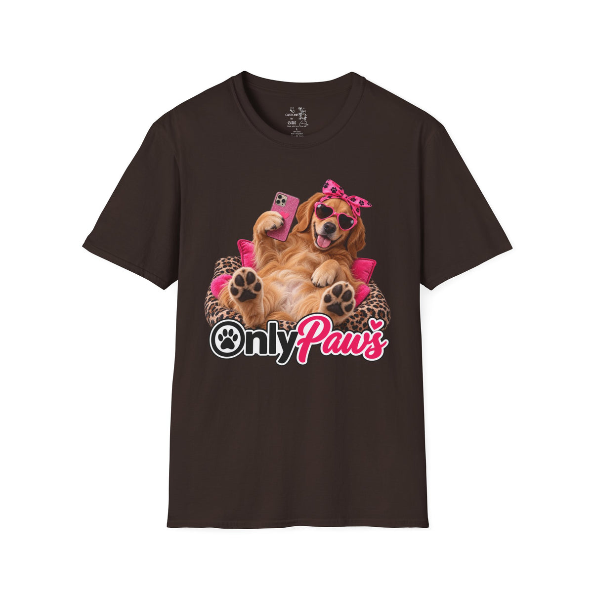 Only Paws Graphic T-Shirt — Cute Golden Retriever Selfie Design