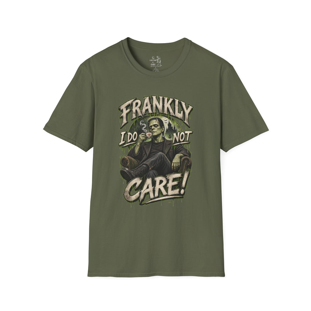 Frankly I Do Not Care T-Shirt — Retro Frankenstein Graphic Tee