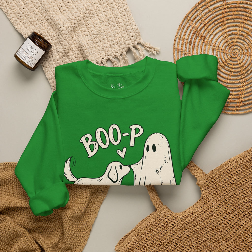Boo-p Dog & Ghost Halloween Sweatshirt