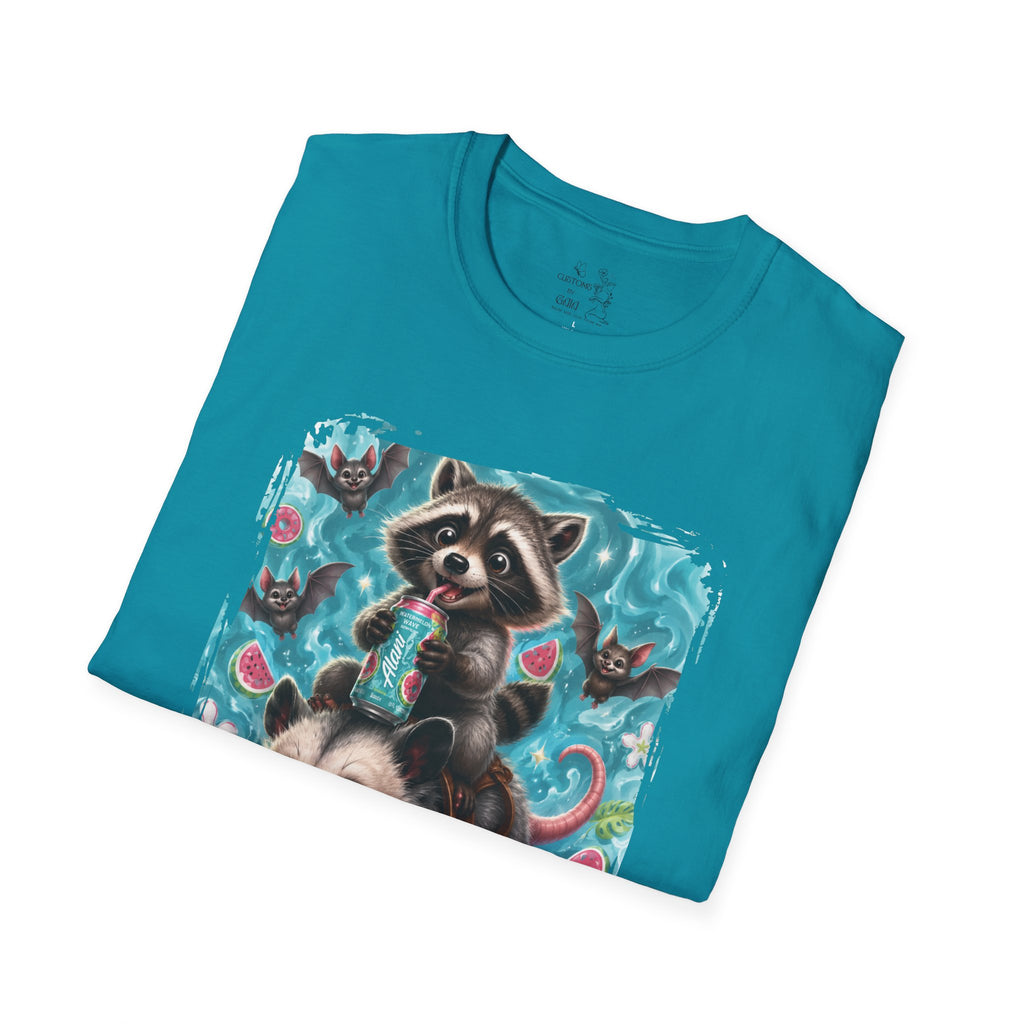 Raccoon Watermelon Summer T-Shirt — Cute Animal Graphic Tee