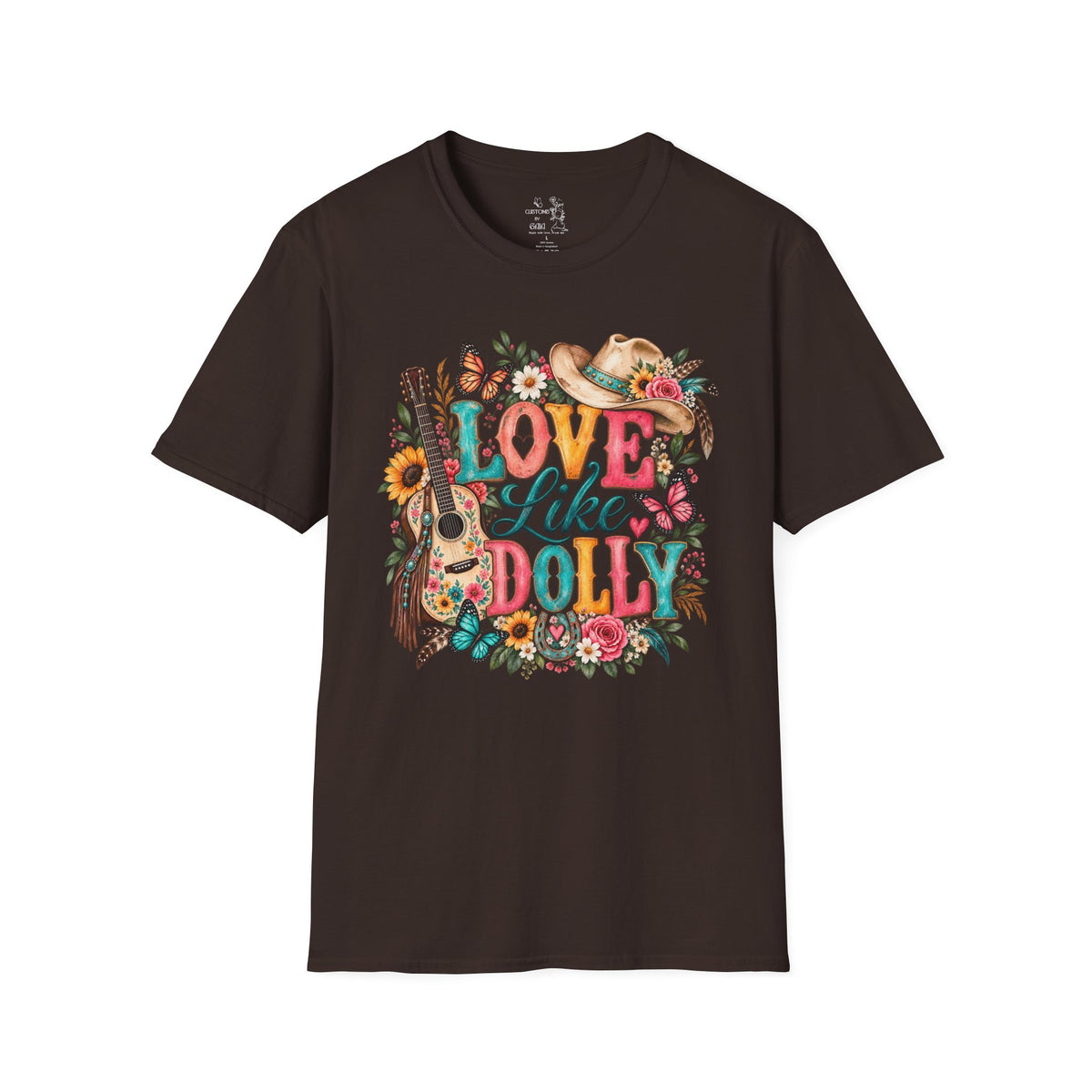 Love Like Dolly Floral Country Music T-Shirt