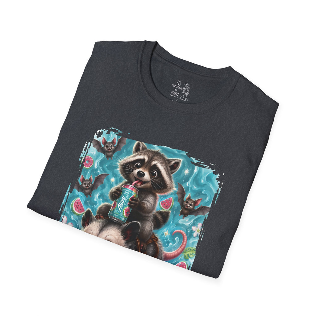 Raccoon Watermelon Summer T-Shirt — Cute Animal Graphic Tee