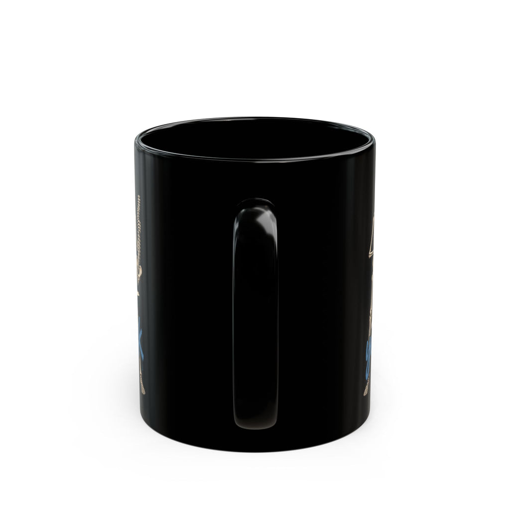 "I've Got Your Back' Skeleton Coffee Mug — Funny Goth/Halloween 11oz/15oz Black Mug