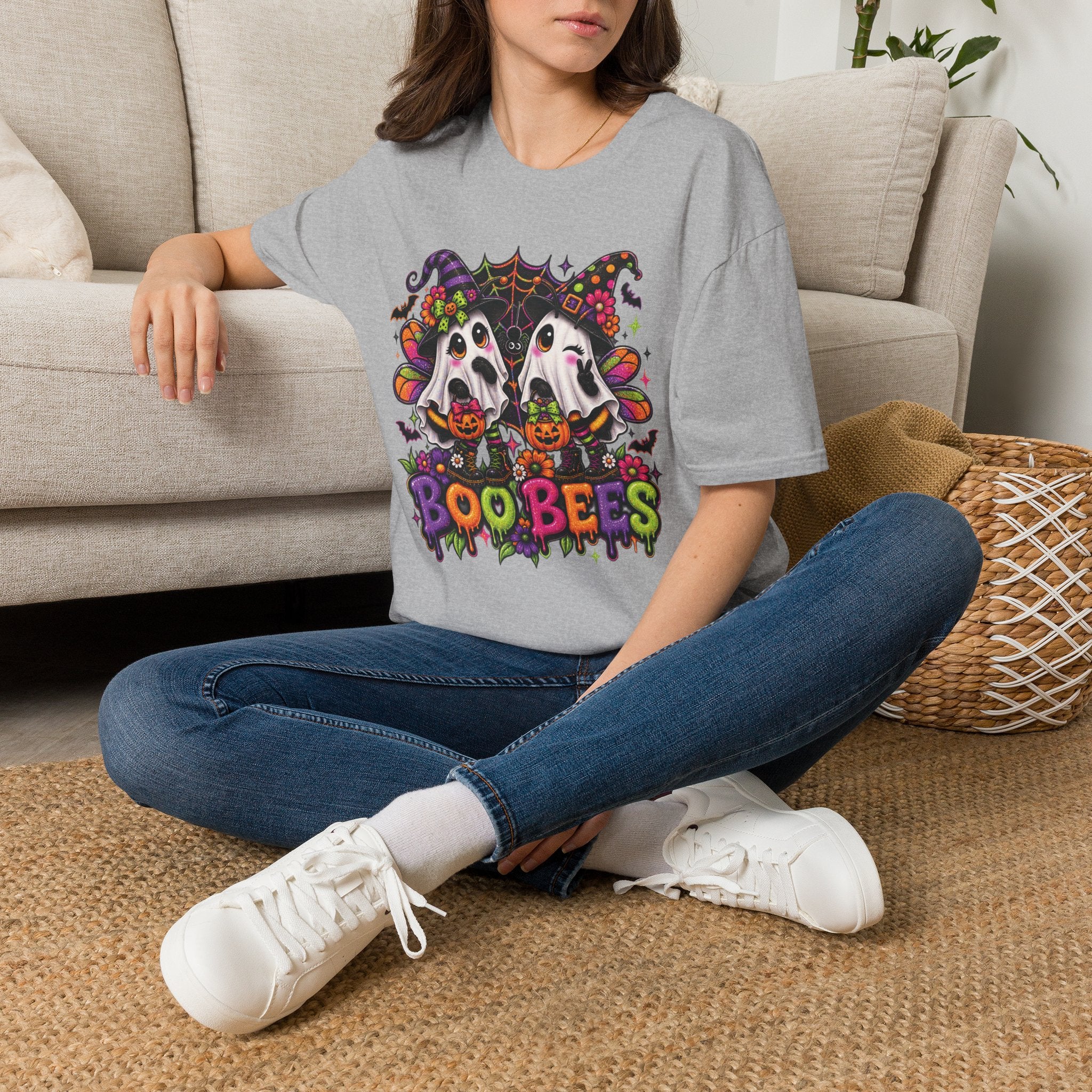 Halloween 'Boobees' Ghosts T-Shirt — Cute Spooky Witch Ghosts with Pumpkins