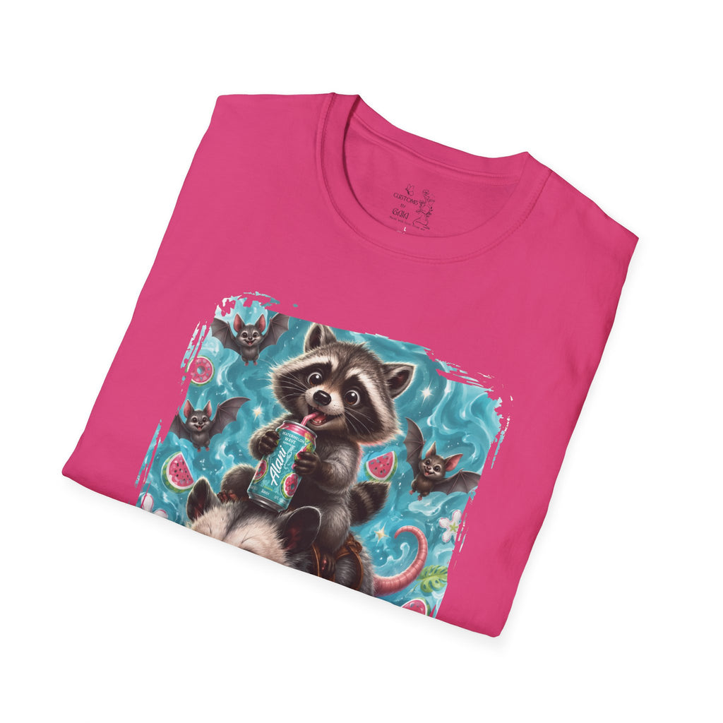 Raccoon Watermelon Summer T-Shirt — Cute Animal Graphic Tee