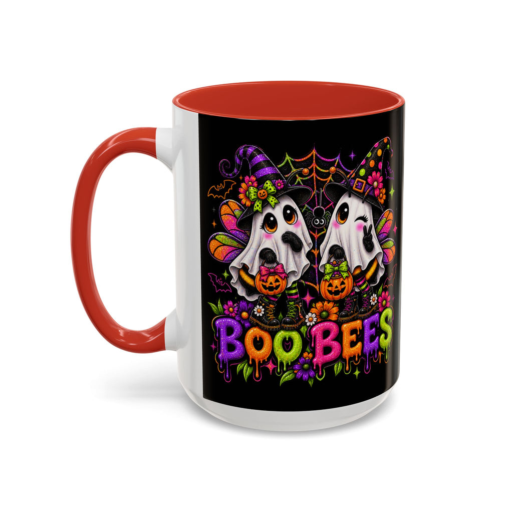 Halloween Boo Bees Coffee Mug — Cute Ghost Bees with Pumpkins
