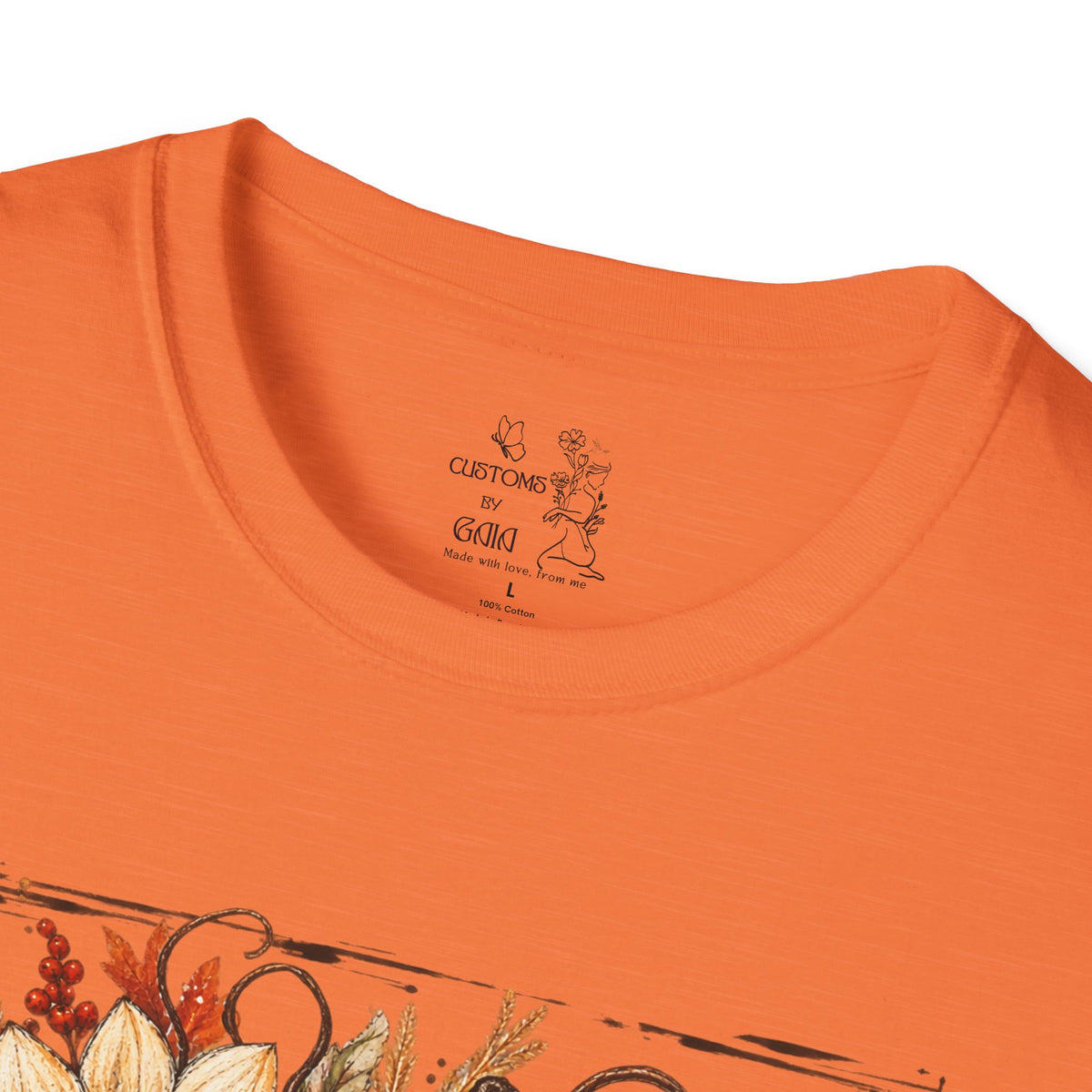 Pumpkin & Sunflower Fall T-Shirt — Plaid Pumpkin Autumn Graphic Tee