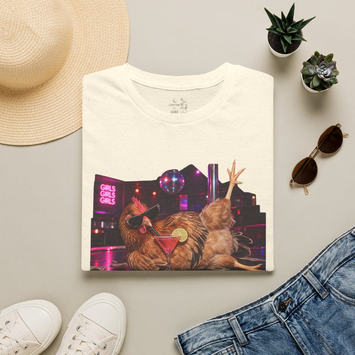 T-Shirt — "It's Hard Out Here for a Chick" Chicken Comedy Tee